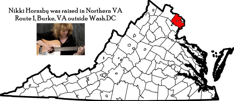 Raised In North Virginia Map