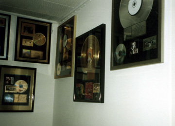 Rifkin's Gold Records on Studio Wall